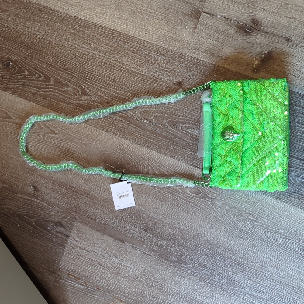 Green sequin purse